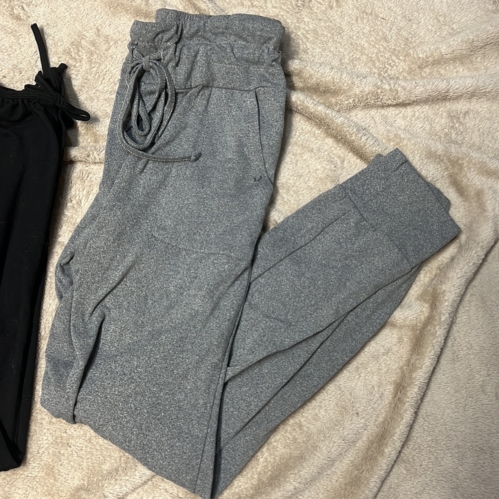 Lot Of 2 Women's Black and Gray Soft Joggers - Picture 3 of 7